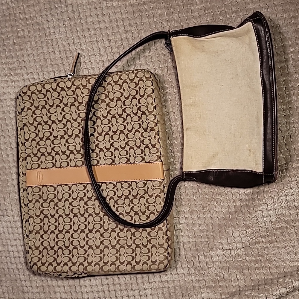 Vintage Coach Handbag and laptop case.